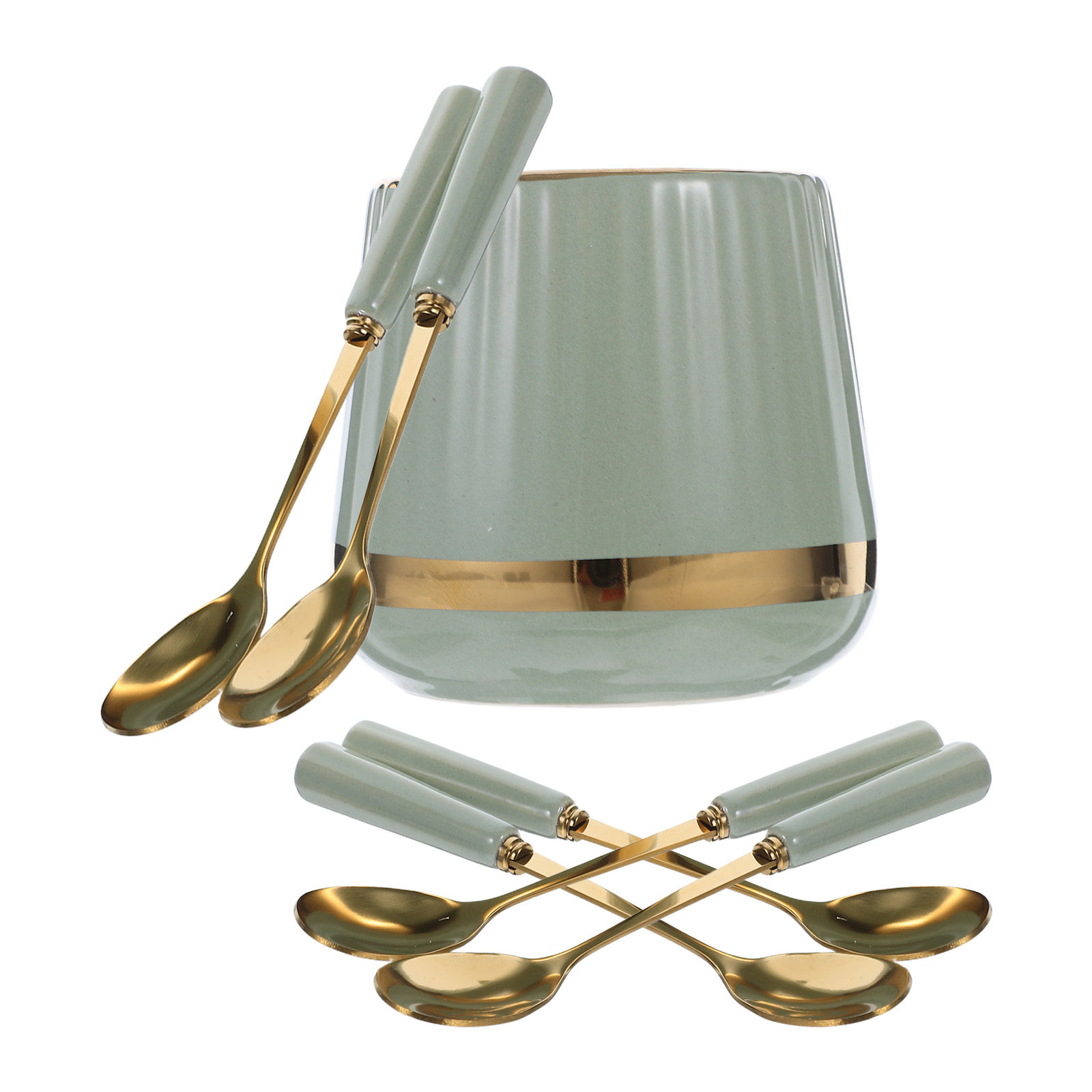 Coffee Tea Uses - 7Pcs Flatware Coffee Spoon Set Stainless