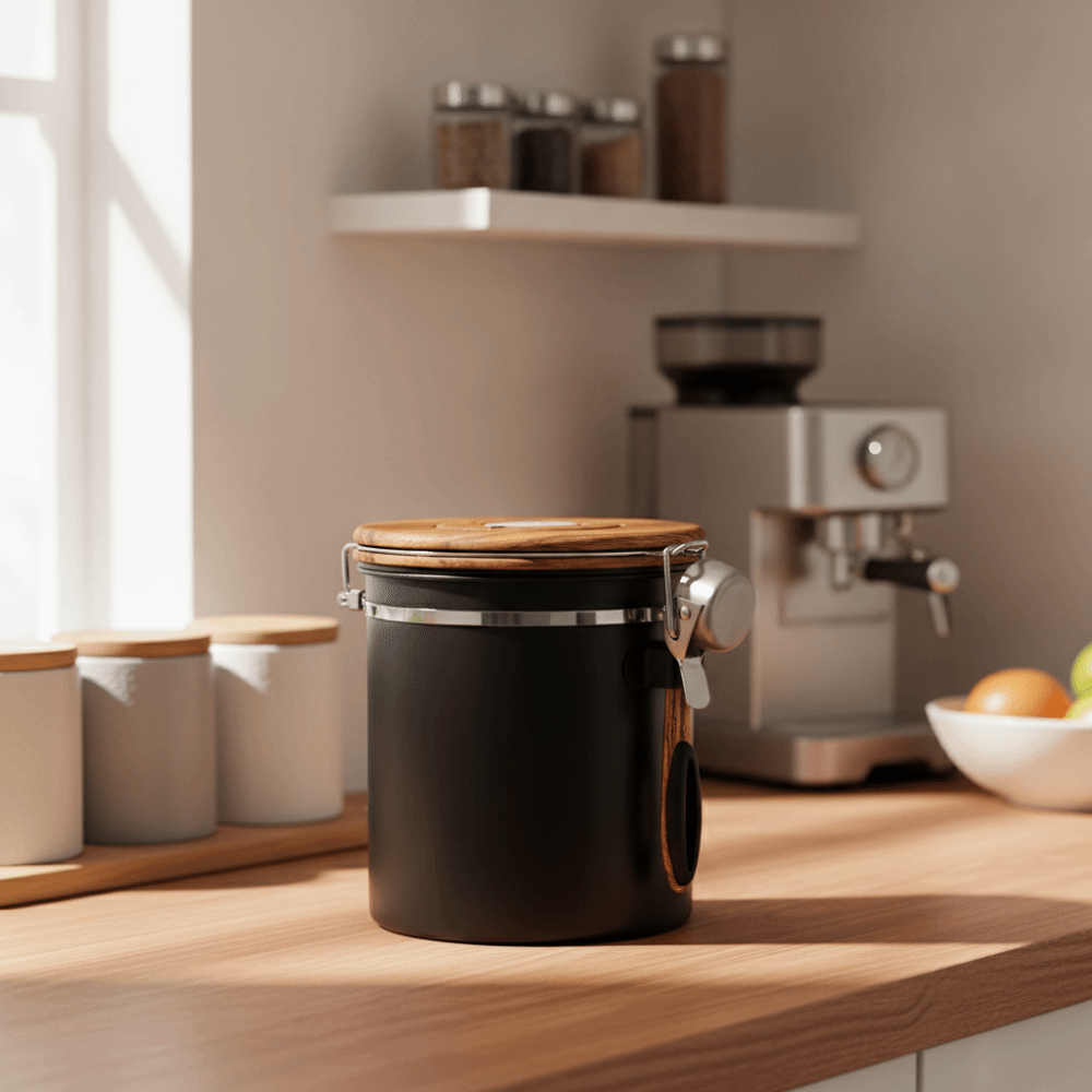 Coffee Tea Leaf And Bean - 304 Stainless Steel Coffee Bean Storage