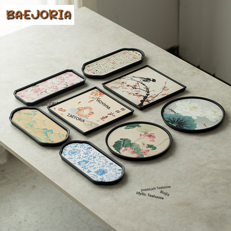 Coffee Tea In Chinese - Chinese Creative Water-absorbing Tea Tray Aesthetic