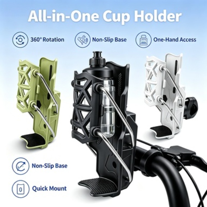 Coffee Tea Jars - Quick Install Adjustable Cup Holder 360
