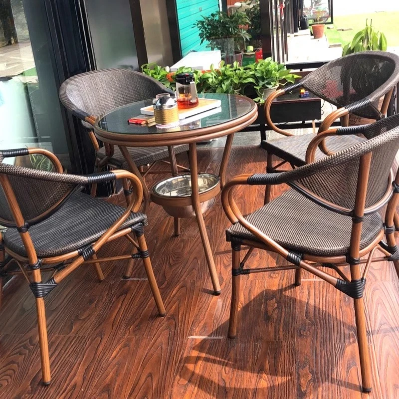 Coffee Tea For Garden - Outdoor garden rattan courtyard rattan tea