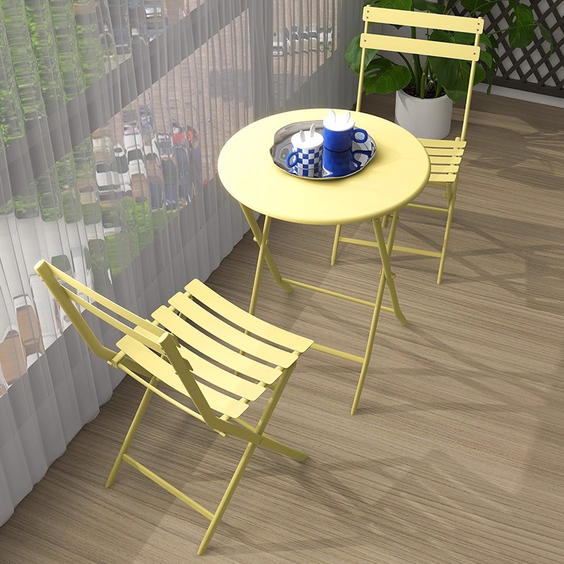 Coffee Tea For Garden - Small Folding Tea Table with Chair