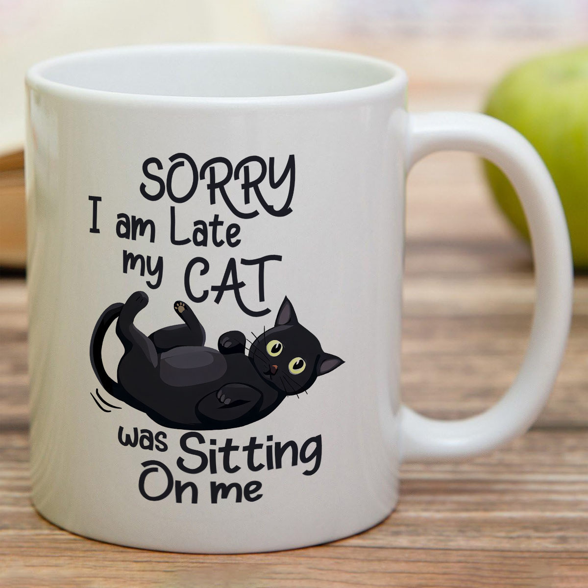 Coffee Tea With Me - 1 Funny Cat Shaped Ceramic Mug