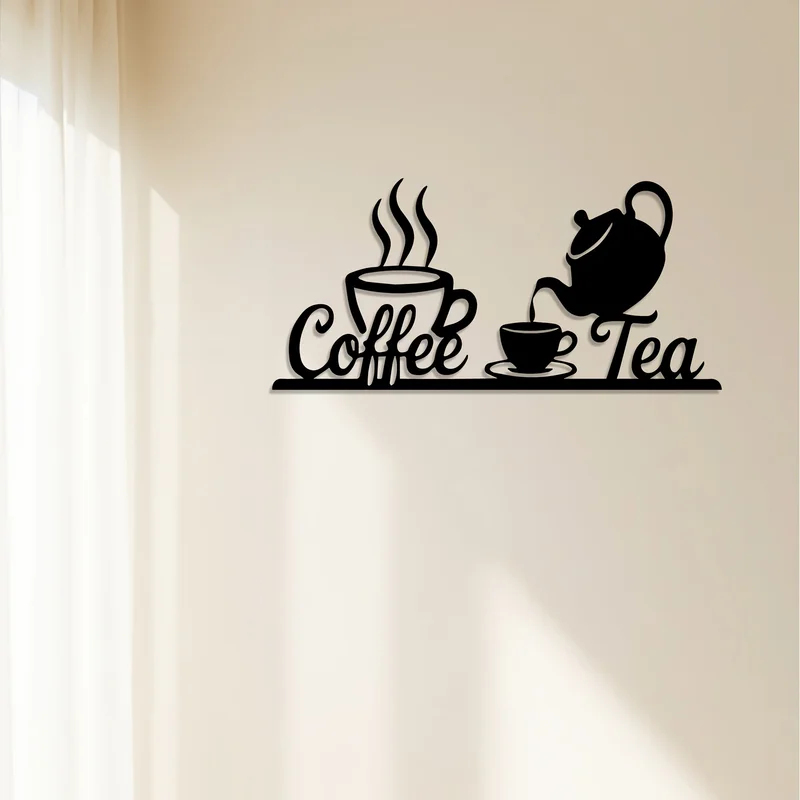 Coffee Tea Icon - Rustic Metal Coffee & Tea Wall
