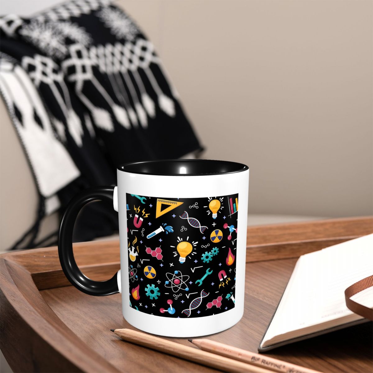 Coffee Tea Icon - STEM Icons Pattern Science Engineering Mug