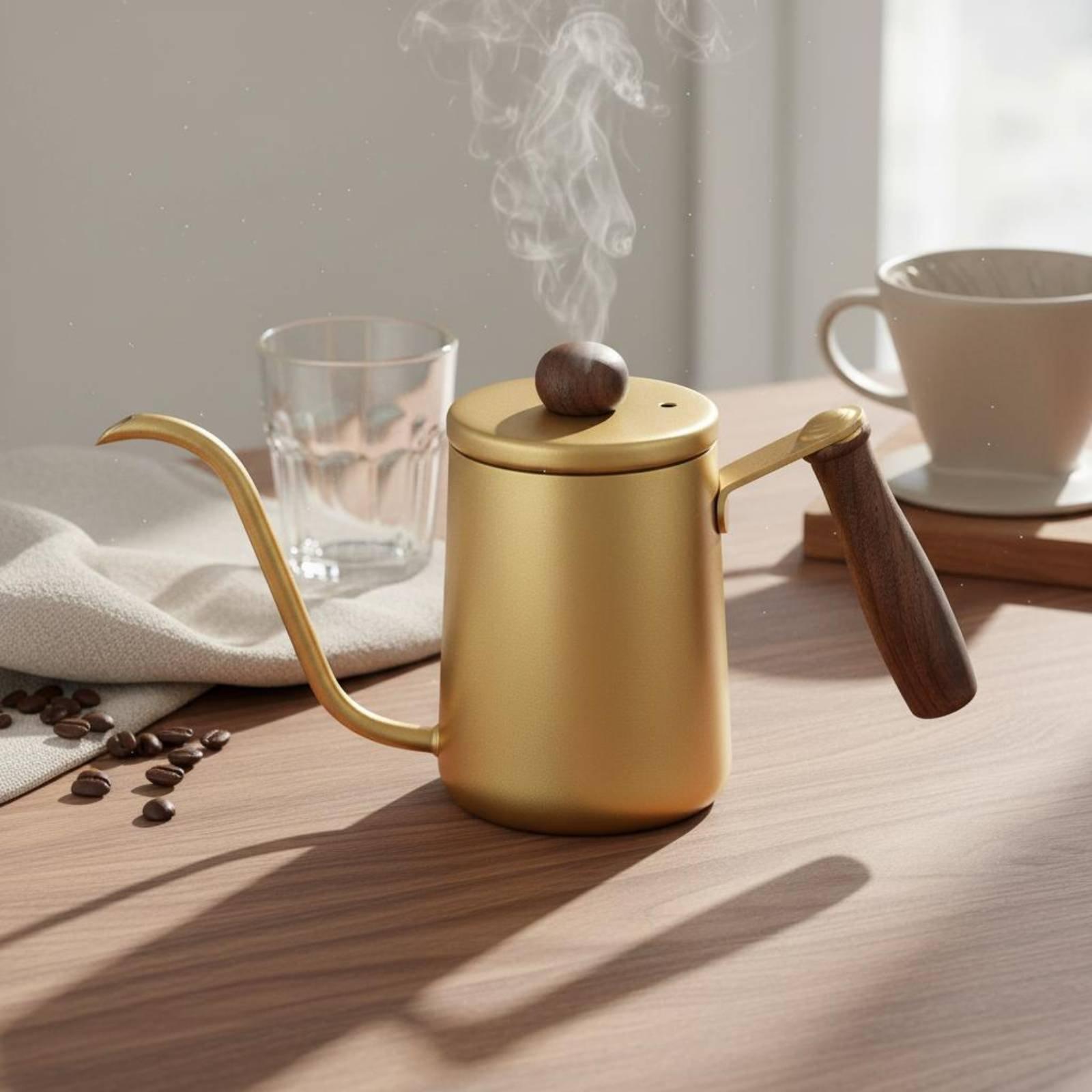 Pour Over Kettle - Japanese Style Coffee Kettle Wood Handle