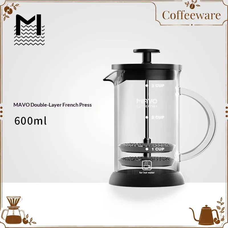French Press Coffee & Tea - MAVO French Press Coffee Maker Double