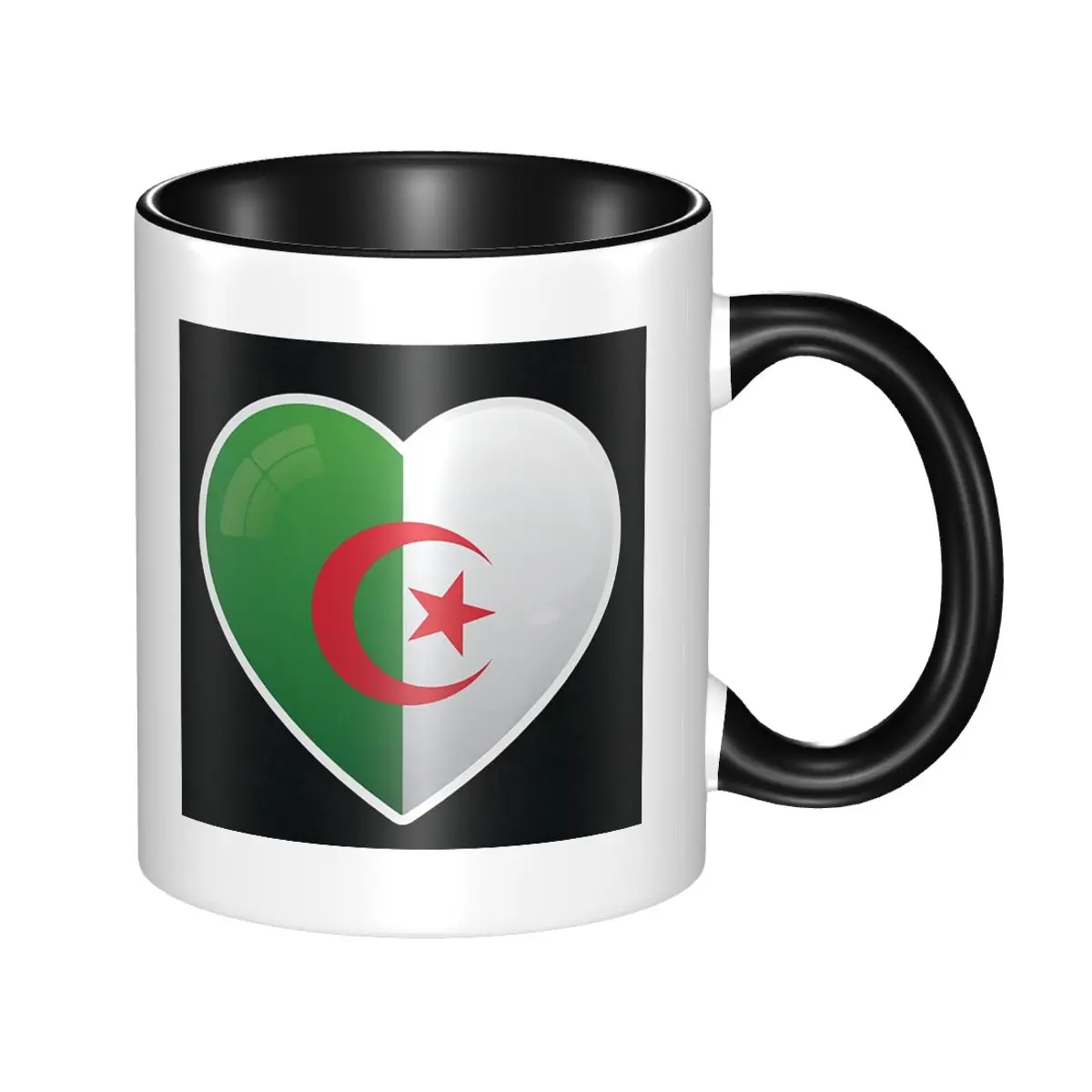 Coffee Tea Icon - Algeria Algerian Flag Love Icon Mug