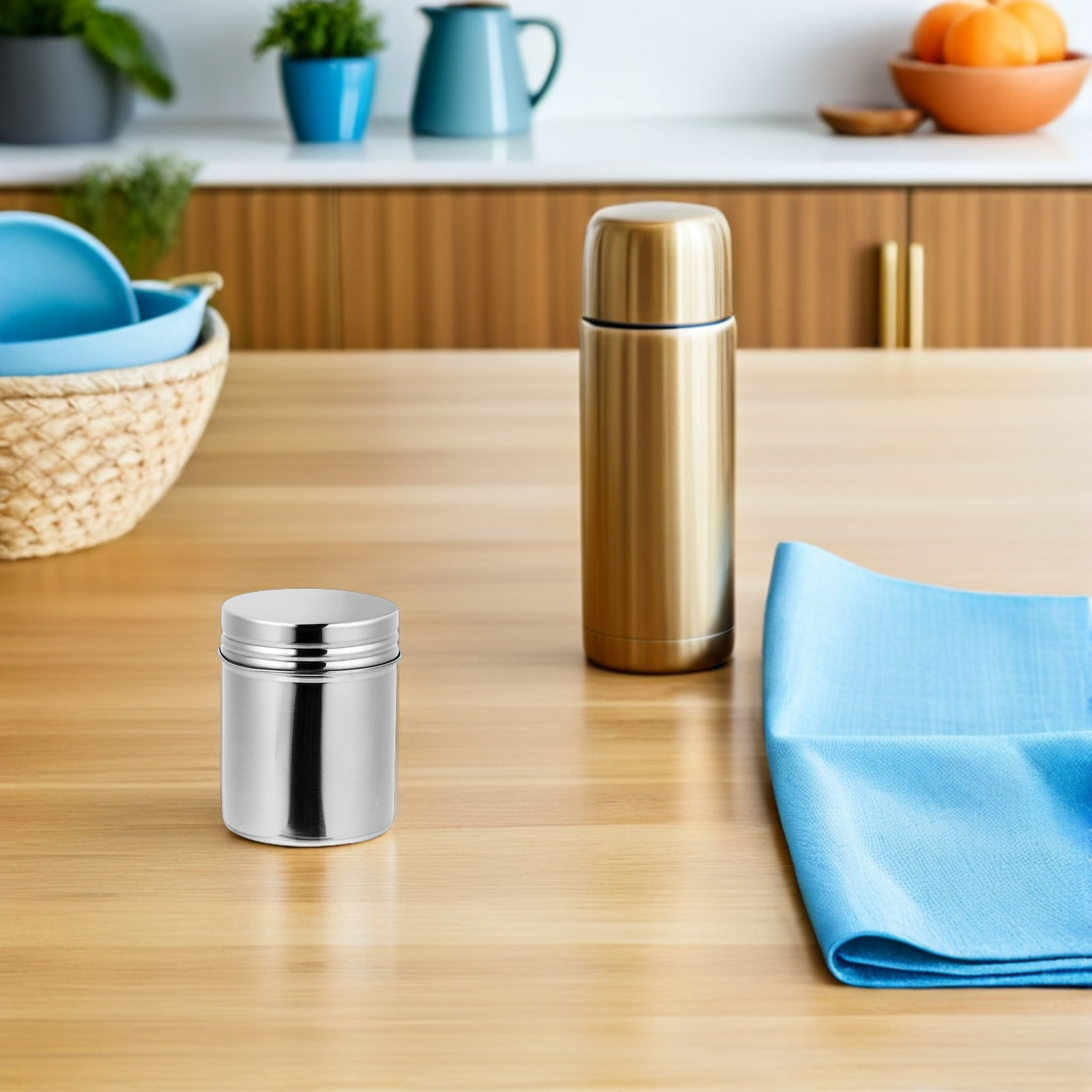 Coffee Tea Jars - 2Pcs Stainless Steel Canisters 304 Food