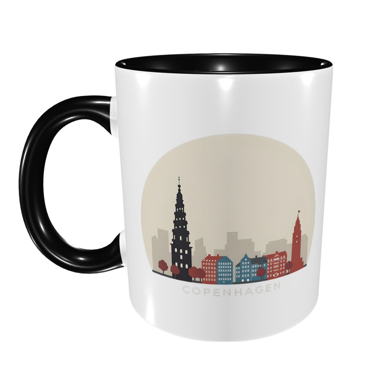 Coffee Tea Icon - Copenhagen Travel Icon Mug Funny Ceramic