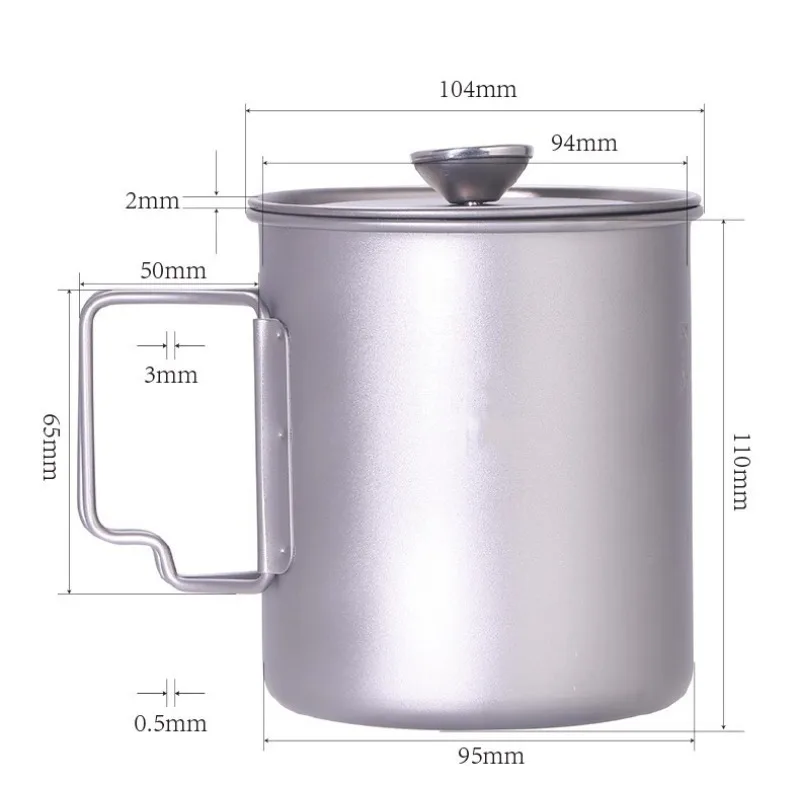 French Press Coffee & Tea - Pure Titanium Press Pot Extruded Coffee