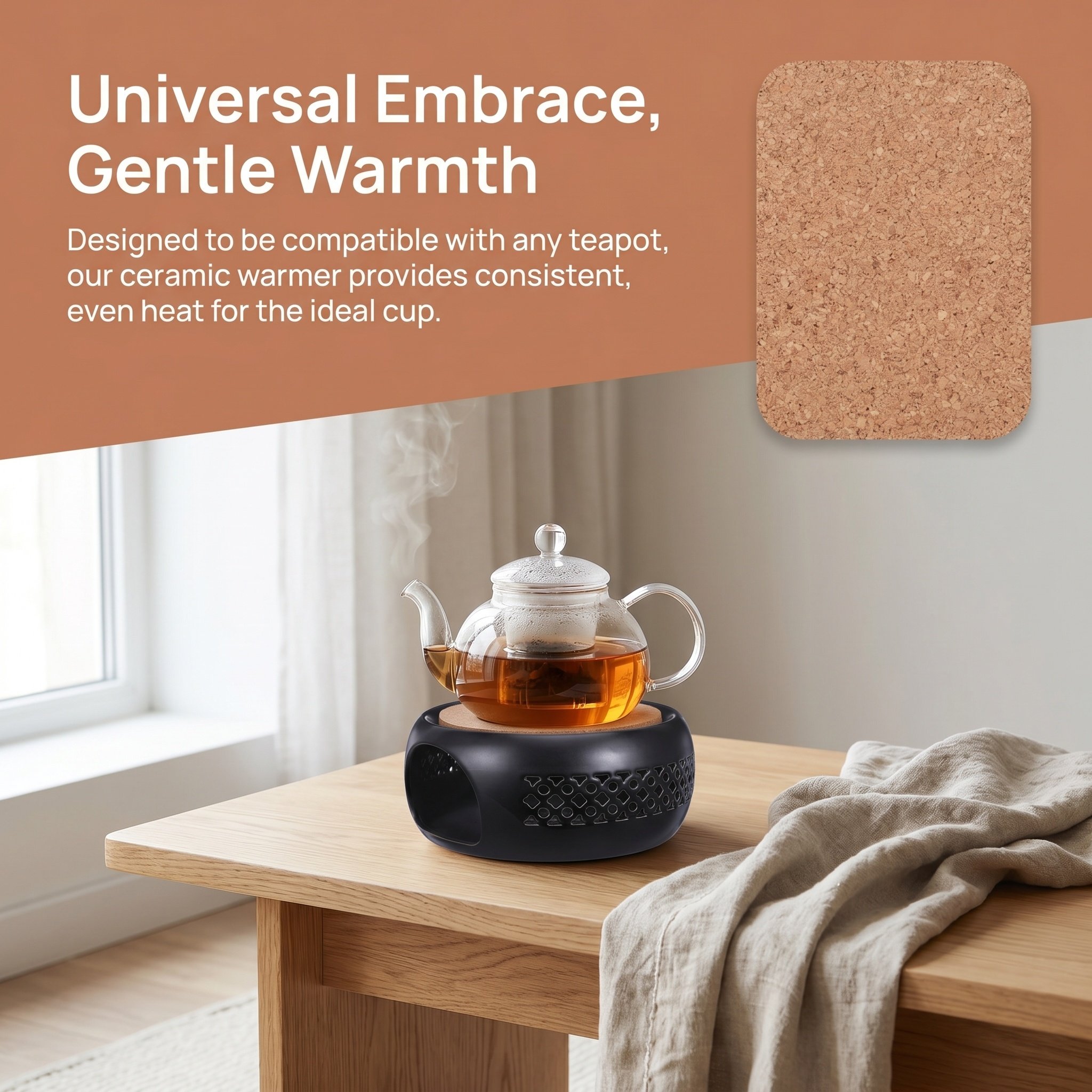 Ceramic Teapot Warmer Cork Cus - đánh giá và giá Coffee Tea Warmer