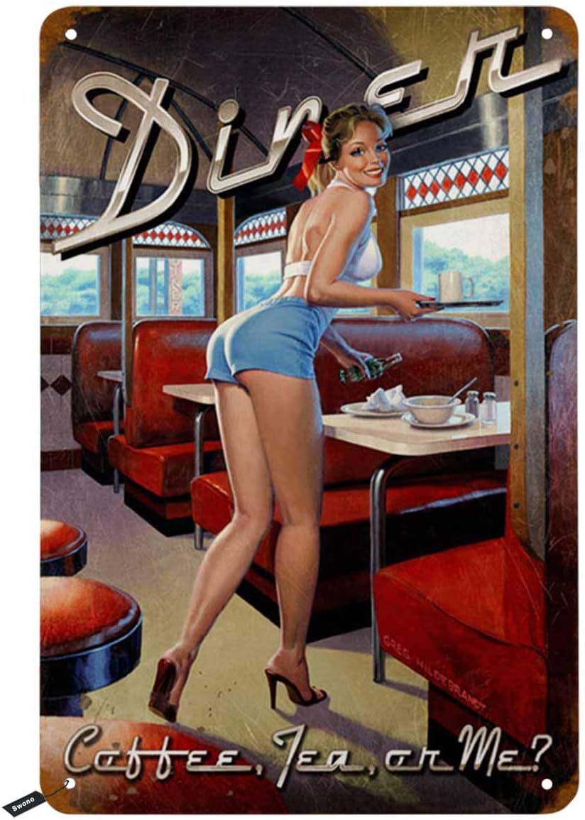 Swono Dinner Tin Signs,Pinup S - đánh giá và giá Coffee Tea With Me