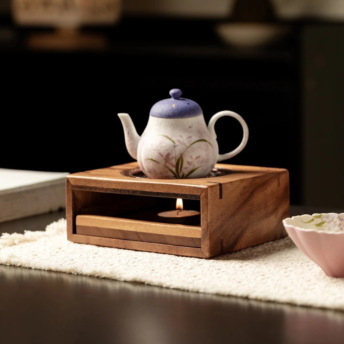 Walnut Warm Tea Stove Candle H - đánh giá và giá Coffee Tea Warmer