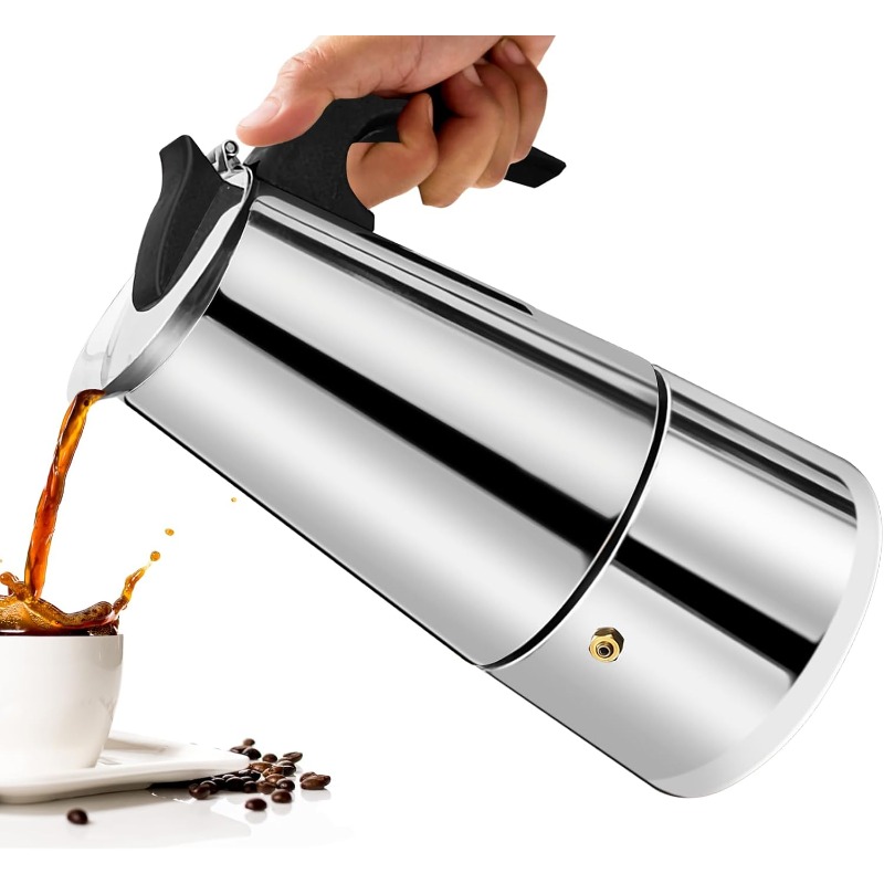 6 Cup Mocha Pot Stainless Stee - đánh giá và giá Coffee Tea Chocolate