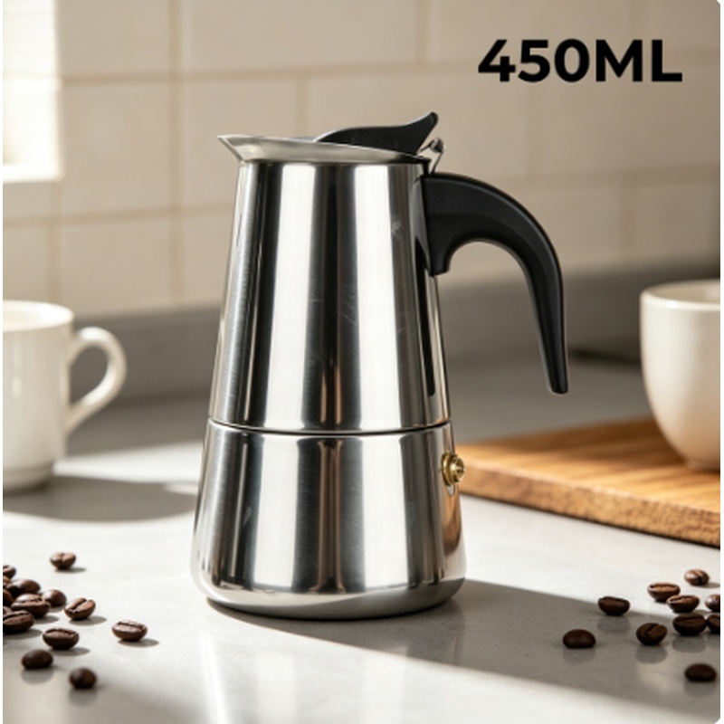 Multi-Cup Stainless Steel Moka - đánh giá và giá Coffee Tea Chocolate