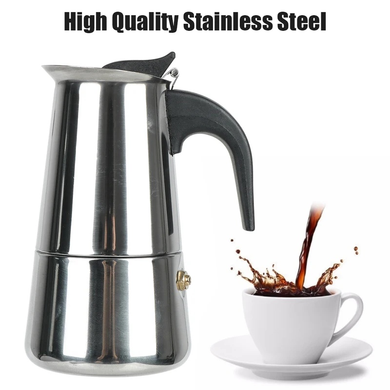 Multi-Cup Stainless Steel Moka - đánh giá và giá Coffee Tea Chocolate