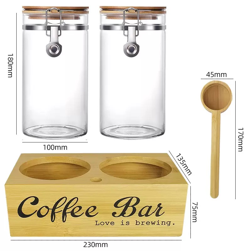 Coffee Storage Jars 2 Pack wit - đánh giá và giá Coffee Tea Beans