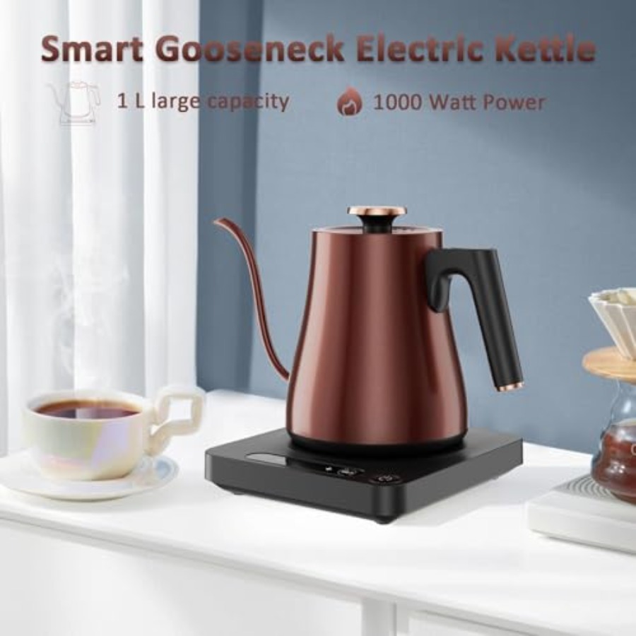 Gooseneck Electric Kettle 1.0L - đánh giá và giá Pour Over Kettle