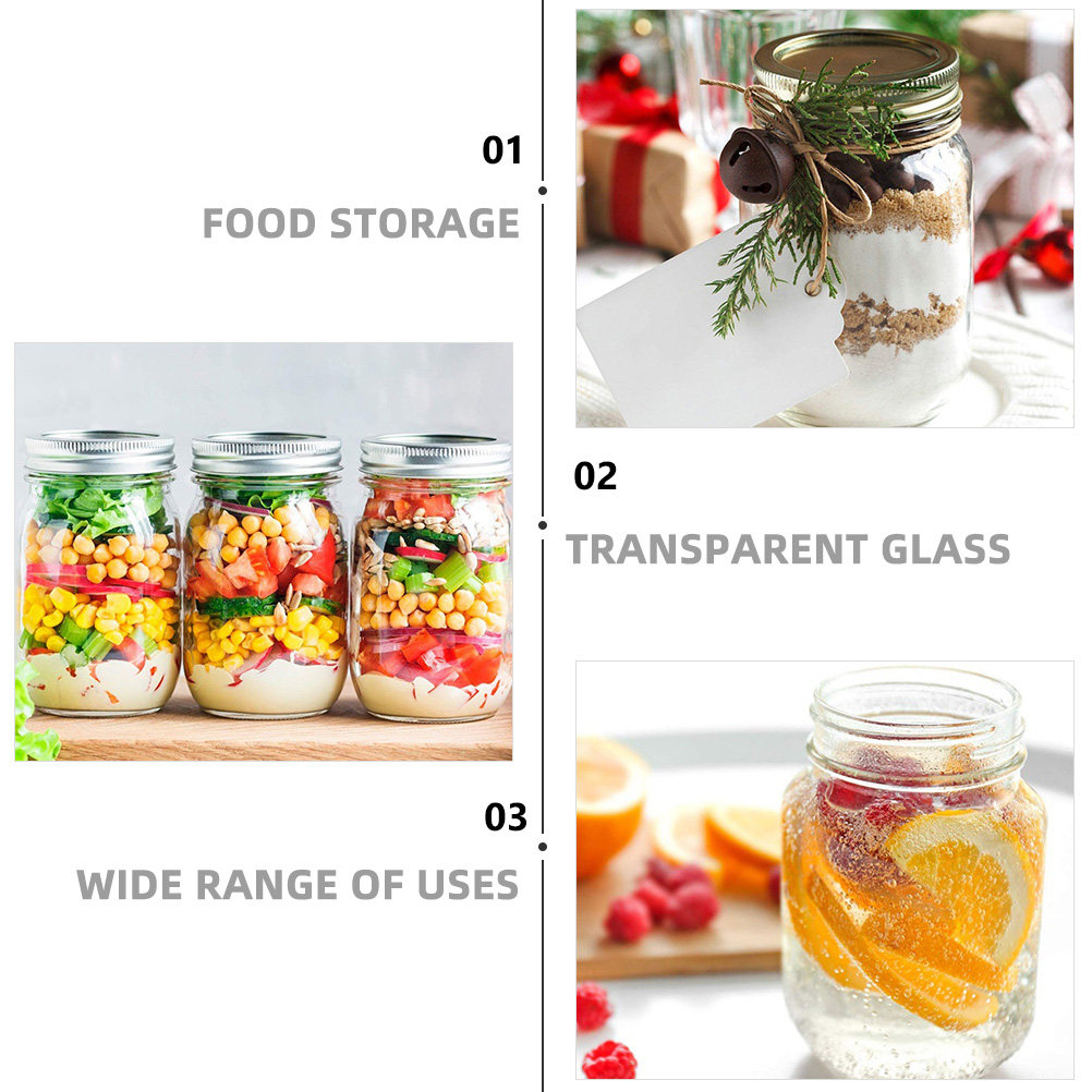 6Pcs Transparent Round Glass J - đánh giá và giá Coffee Tea Jars