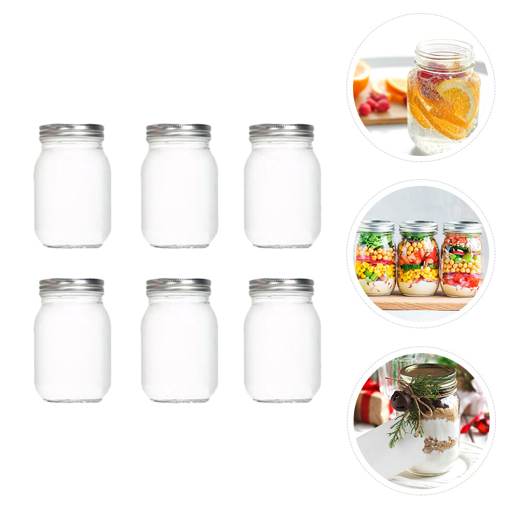 6Pcs Transparent Round Glass J - đánh giá và giá Coffee Tea Jars