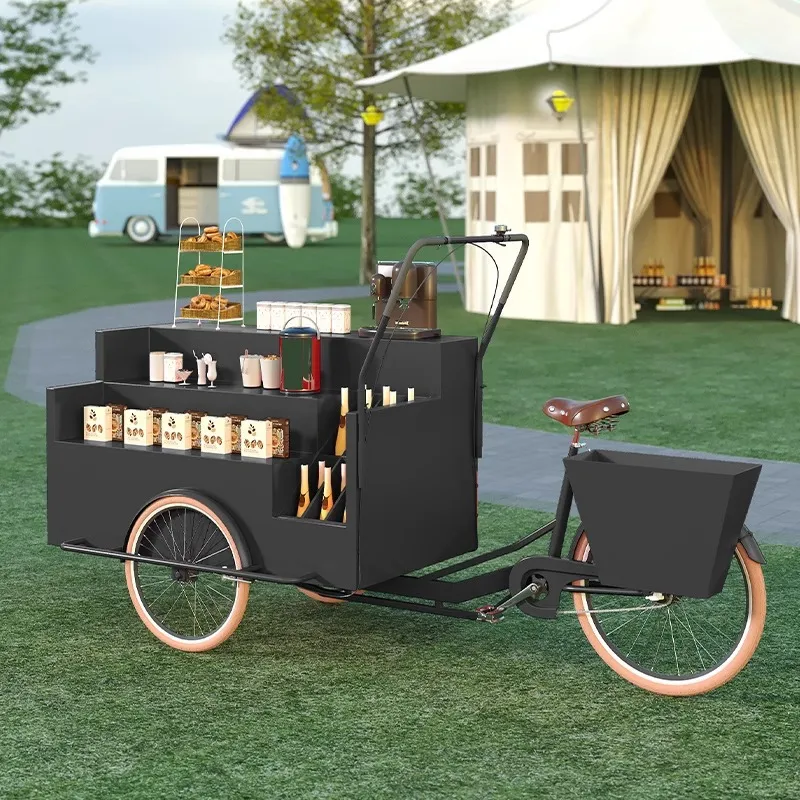 Mobile Tricycle Display Stand  - đánh giá và giá Coffee Tea Vendor