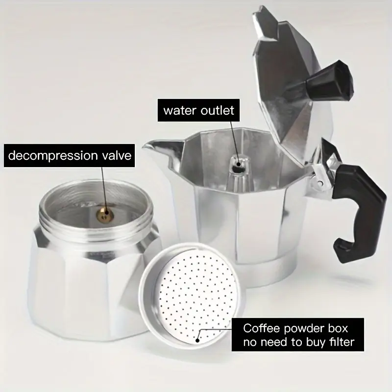Classic Aluminum Moka Pot 50-3 - đánh giá và giá Coffee Tea Chocolate