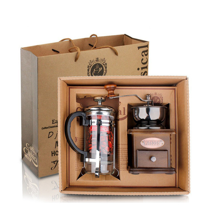 Coffee Pot Coffee Grinder Set  - đánh giá và giá French Press Coffee & Tea