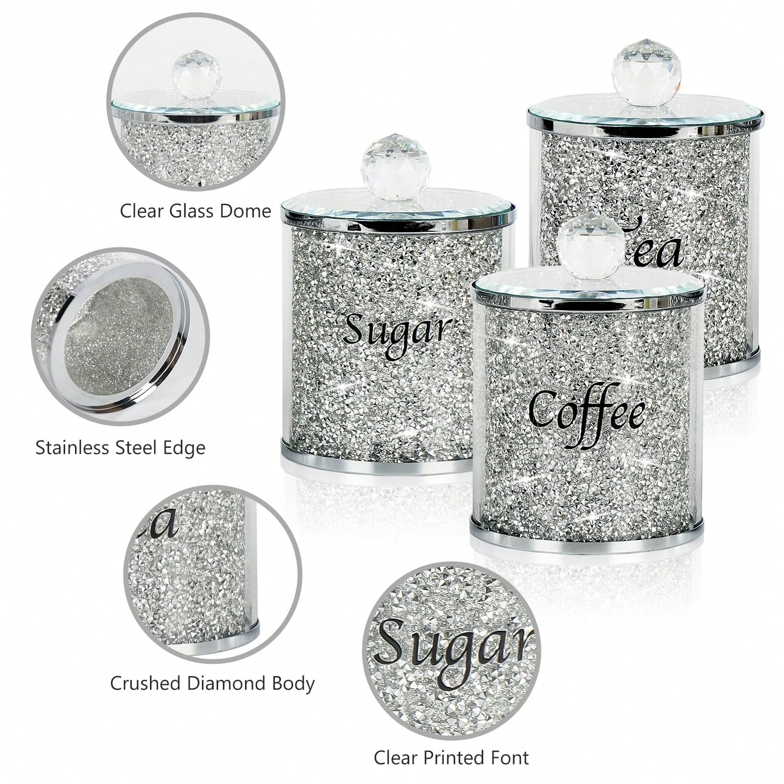 Coffee Sugar Tea Canister Set  - đánh giá và giá Coffee Tea Jars