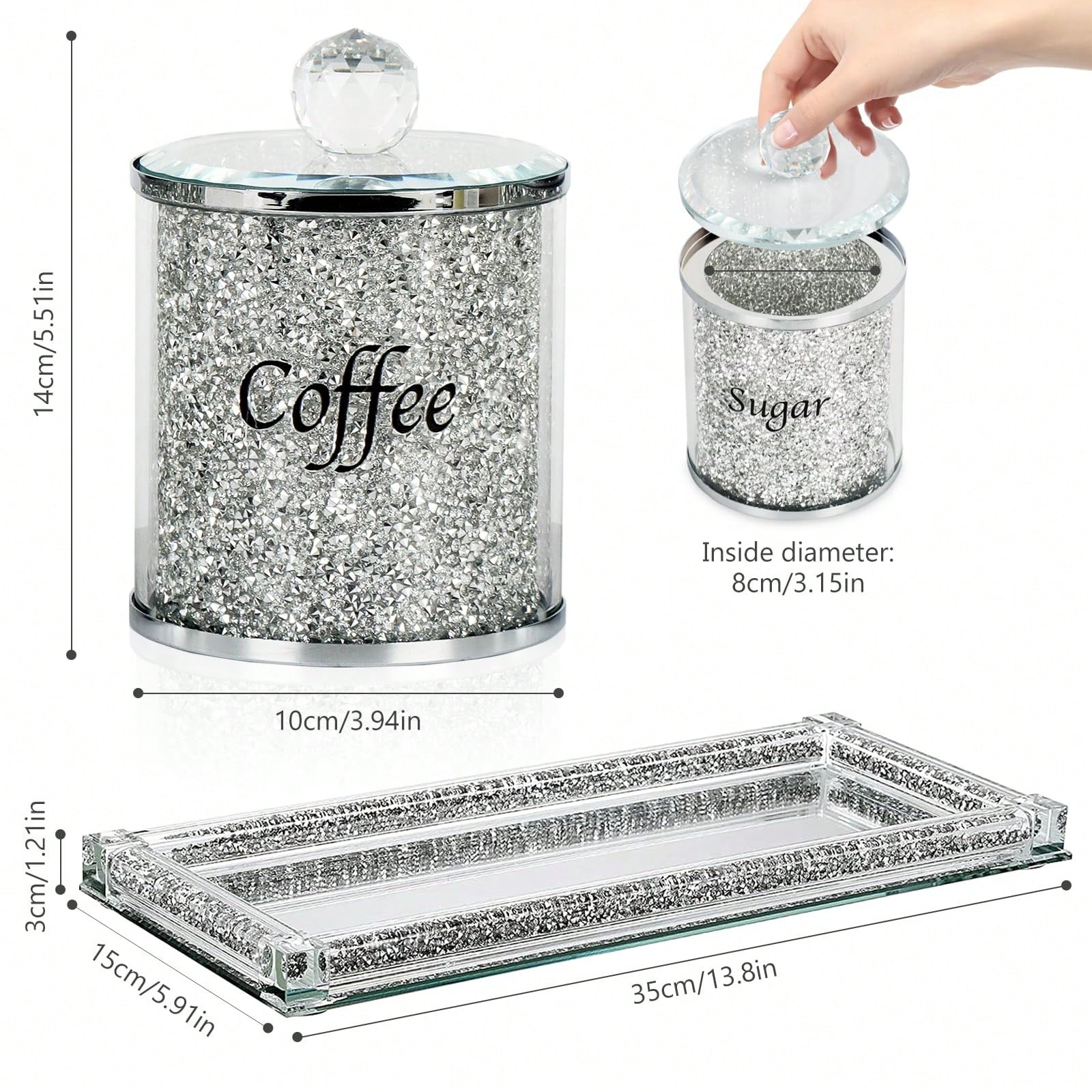 Coffee Sugar Tea Canister Set  - đánh giá và giá Coffee Tea Jars