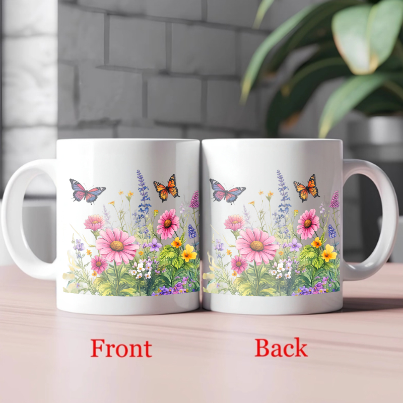 Ceramic cup white flower garde - đánh giá và giá Coffee Tea For Garden