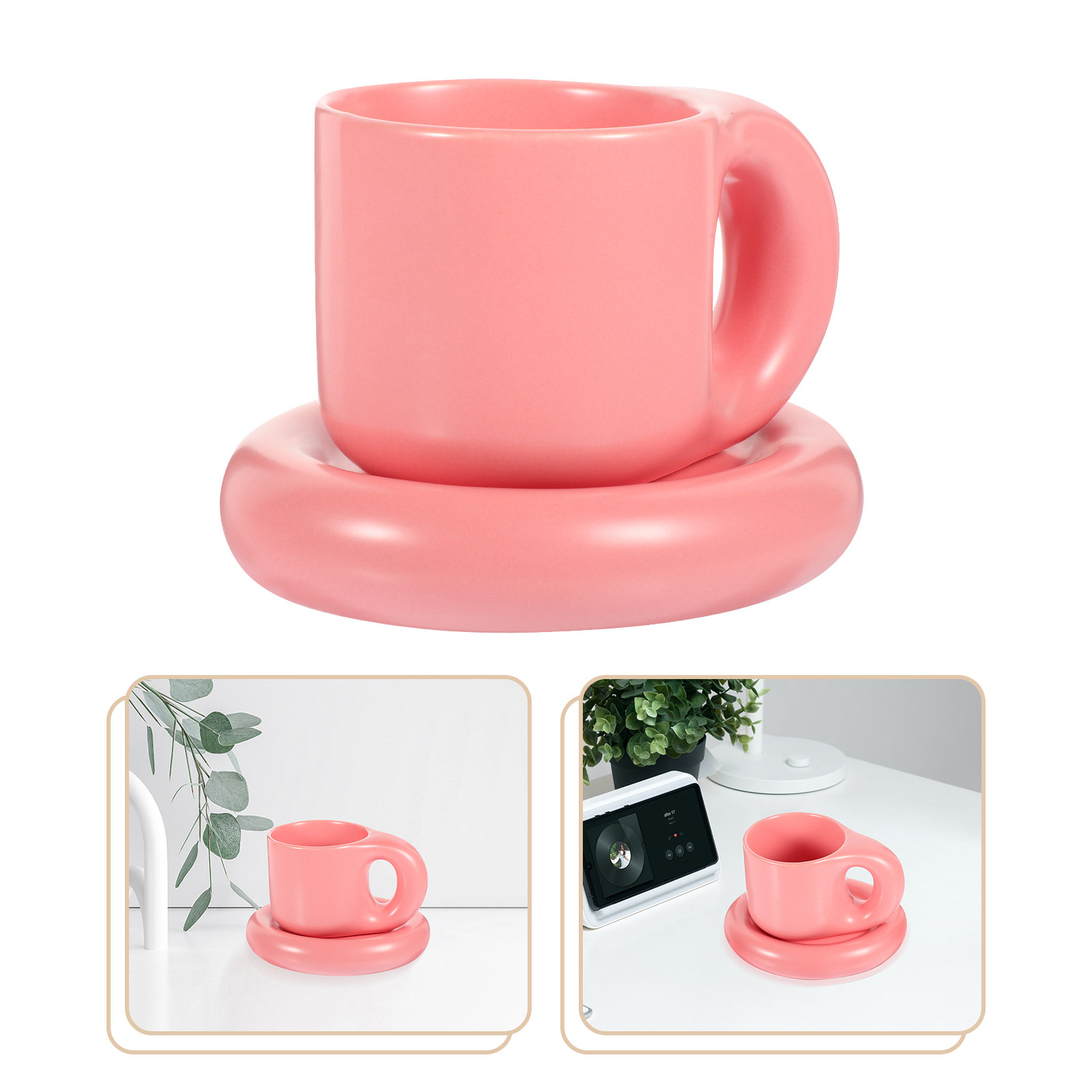 Ceramic Coffee Cup Set with Sa - đánh giá và giá Coffee Tea Chocolate