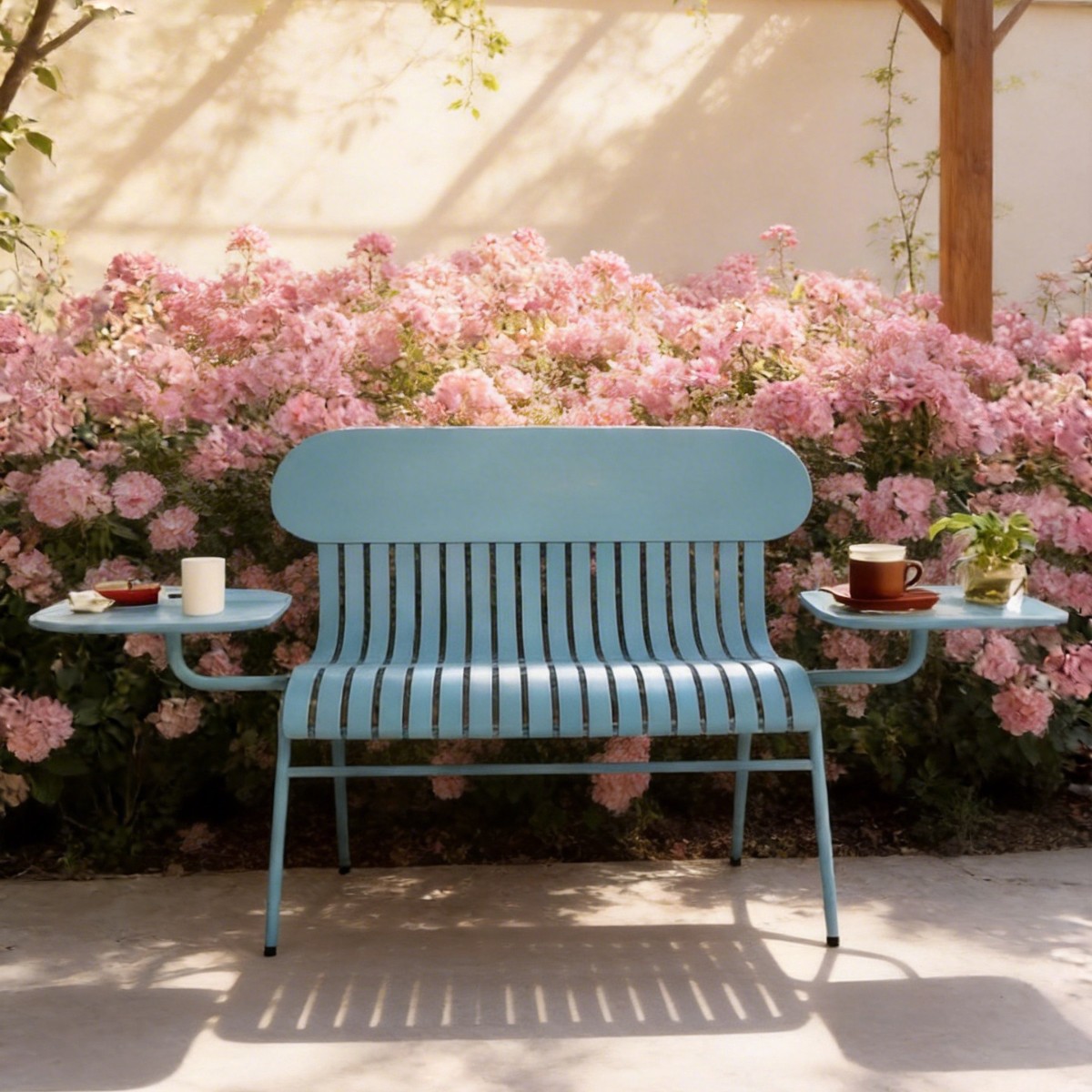 HYS Outdoor Double Chair Milk  - đánh giá và giá Coffee Tea For Garden