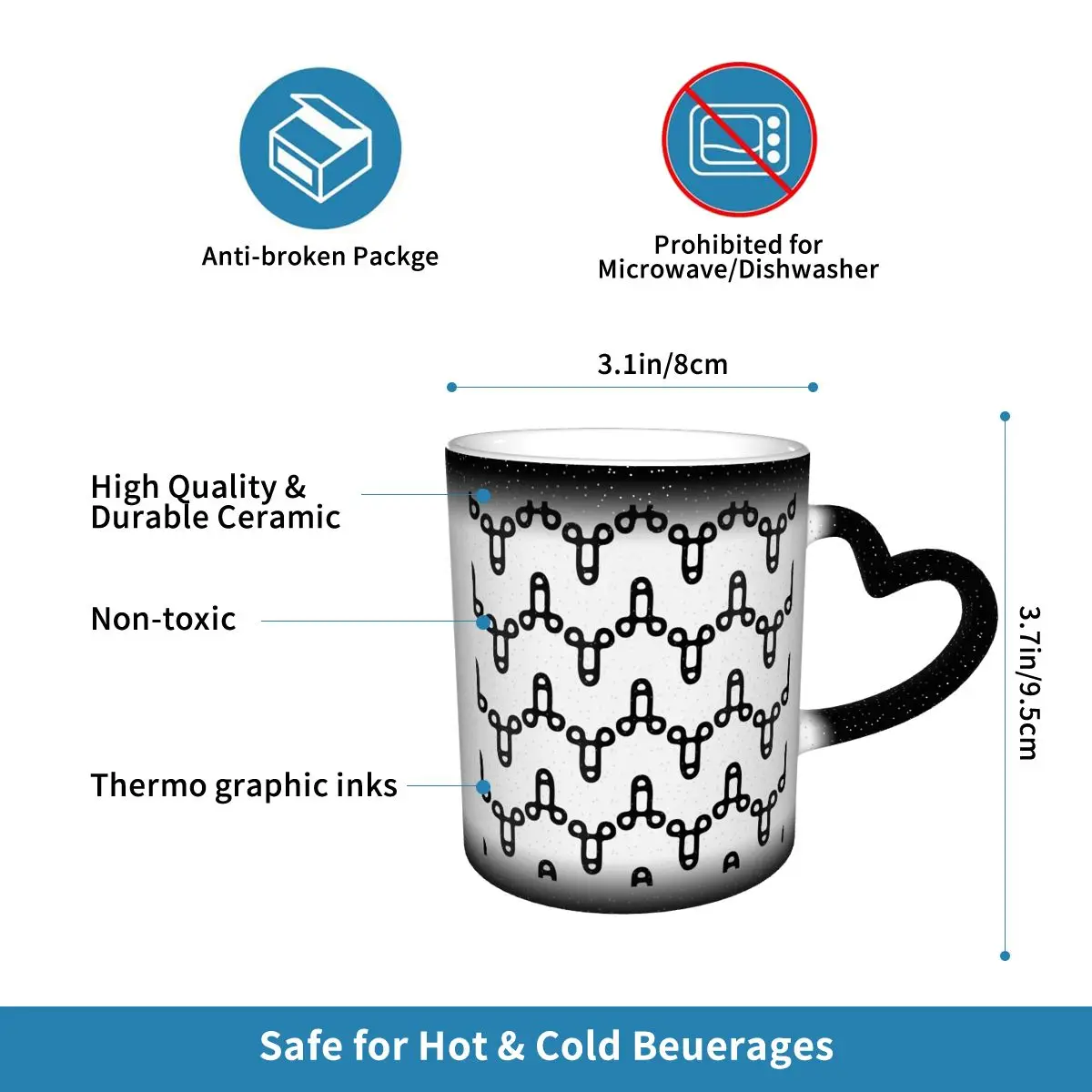 Penis Icon Pattern Light Mug F - đánh giá và giá Coffee Tea Icon