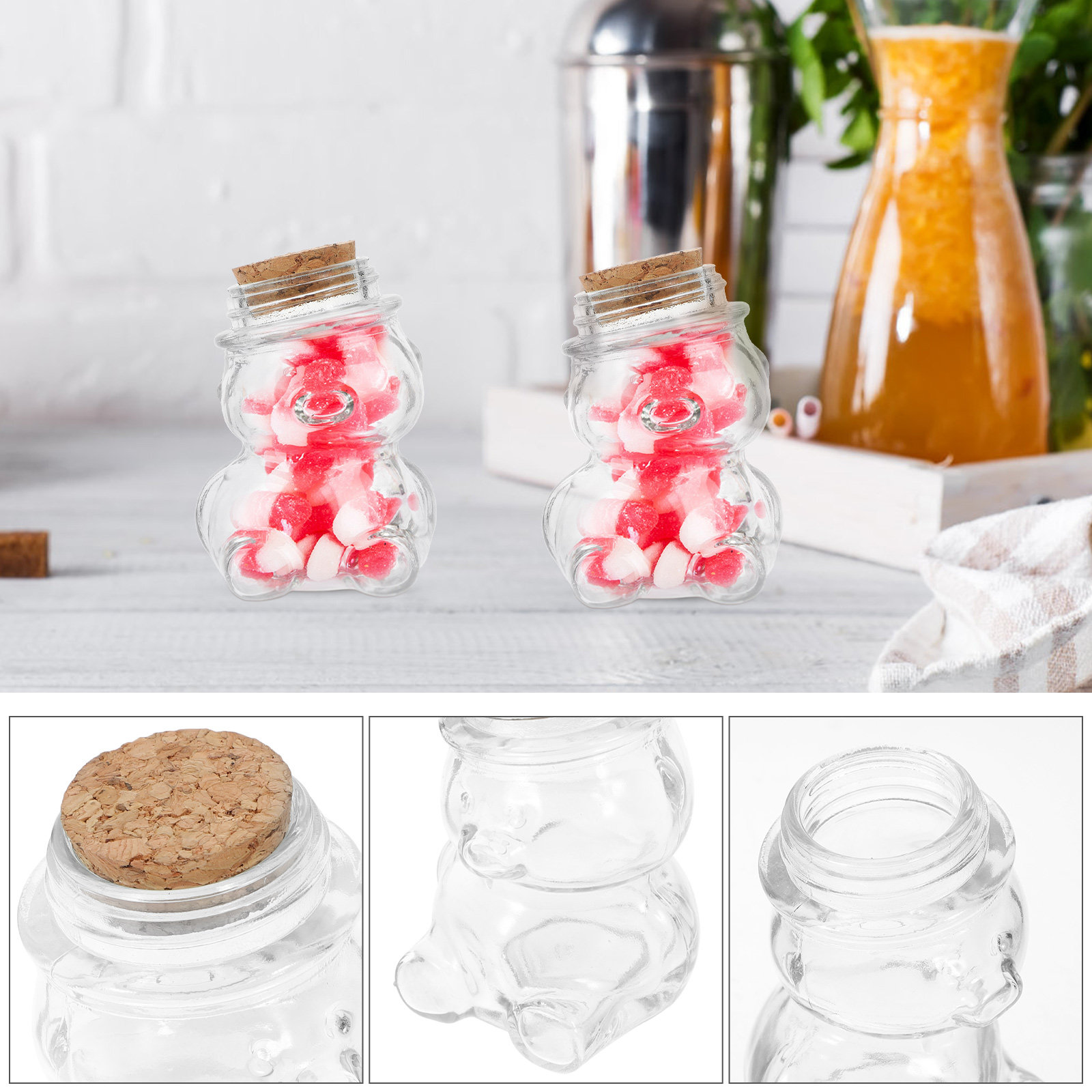 4Pcs Glass Candy Jar Set Trans - đánh giá và giá Coffee Tea Jars