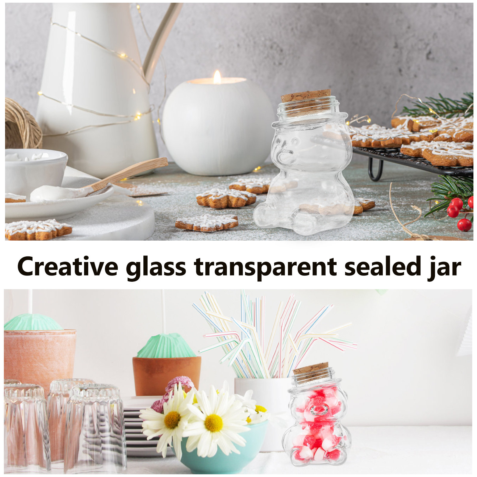 4Pcs Glass Candy Jar Set Trans - đánh giá và giá Coffee Tea Jars