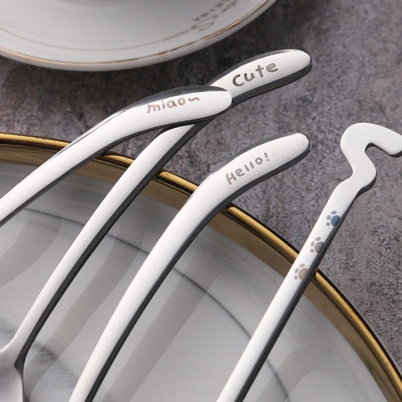 Stainless Steel Cute Cat Spoon - đánh giá và giá Coffee Tea Uses