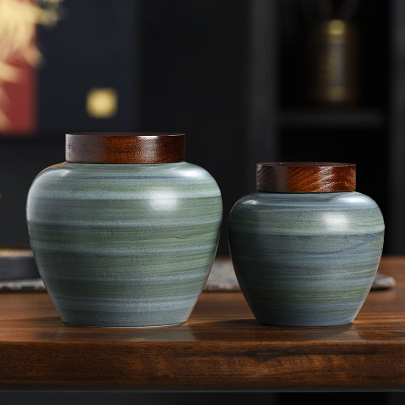 Retro Ceramic Tea Leaf Jar Cre - đánh giá và giá Coffee Tea Leaf And Bean