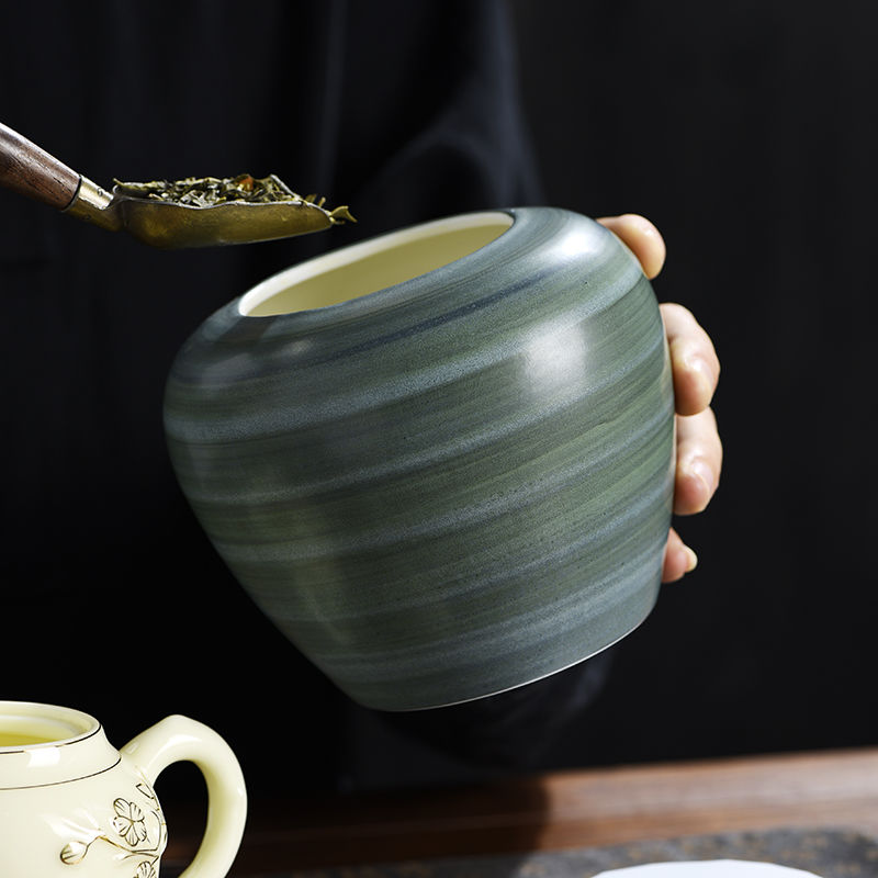 Retro Ceramic Tea Leaf Jar Cre - đánh giá và giá Coffee Tea Leaf And Bean