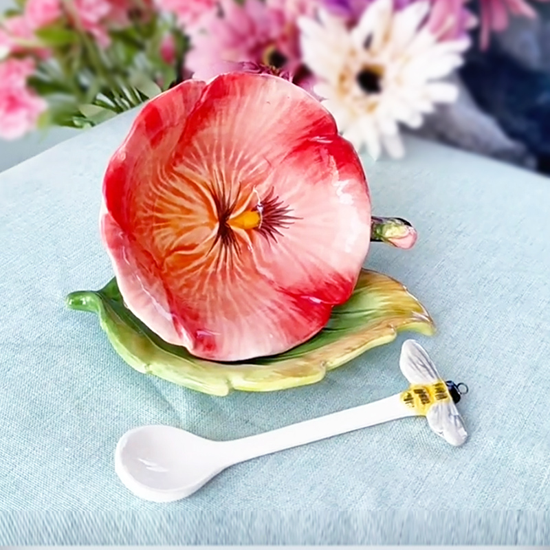 Ceramic Flower Coffee Cup with - đánh giá và giá Coffee Tea Or